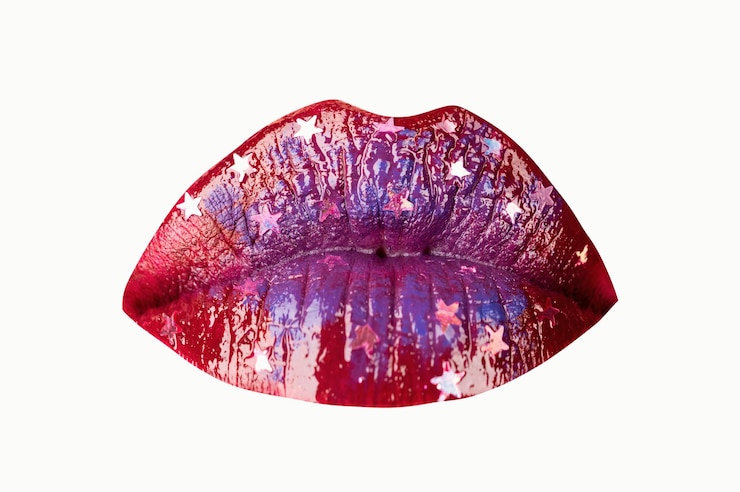 Foto primer plano de labios naturales perfectos con maquillaje boca femenina regordeta sexy sensual labios carnosos macro labios y mou