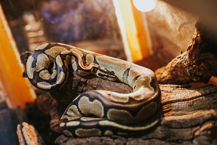 Foto primer plano de un lagarto en la madera