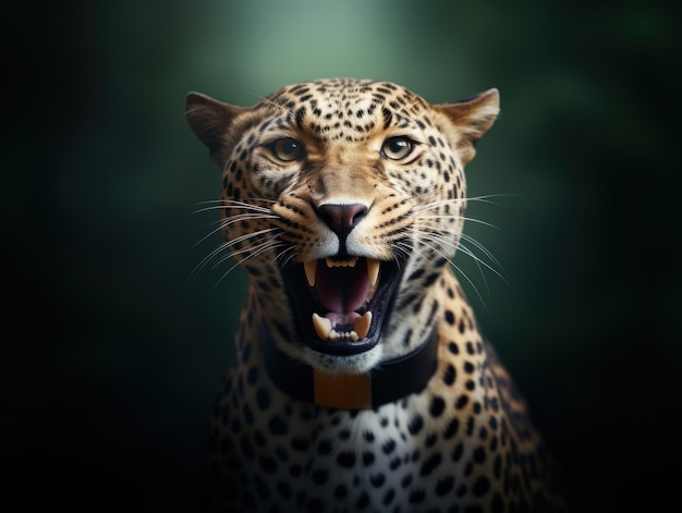 Foto un primer plano de un leopardo