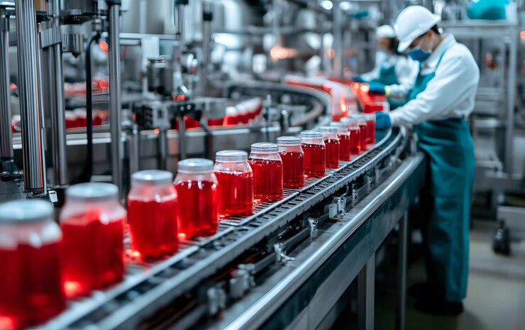 Un primer plano de un líquido rojo
