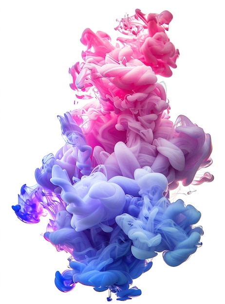 un primer plano de un líquido rosa y azul