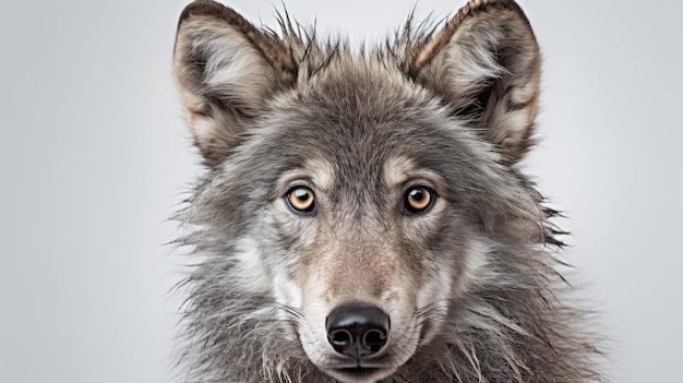 Un primer plano de un lobo