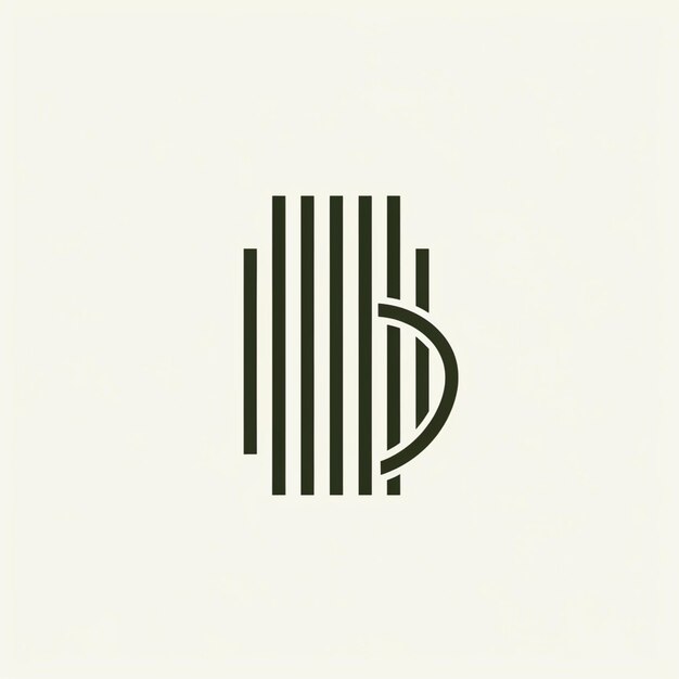 un primer plano de un logotipo en blanco y negro con una línea generativa ai