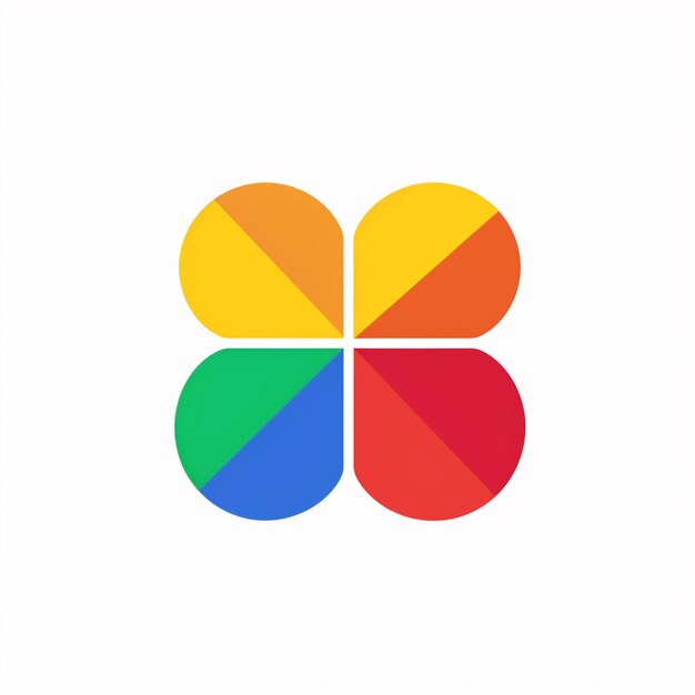 un primer plano de un logotipo colorido con un fondo blanco ai generativo