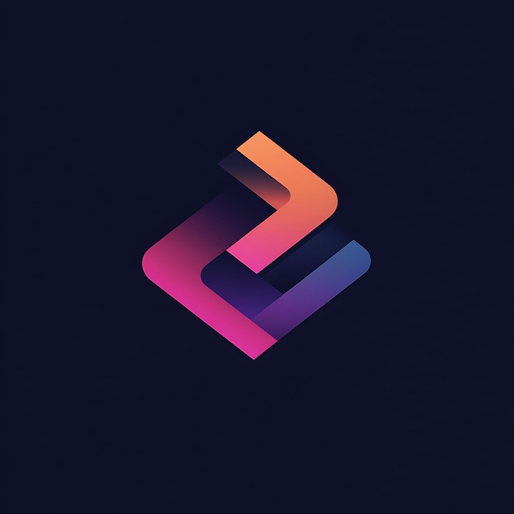 Foto un primer plano de un logotipo colorido con un fondo negro