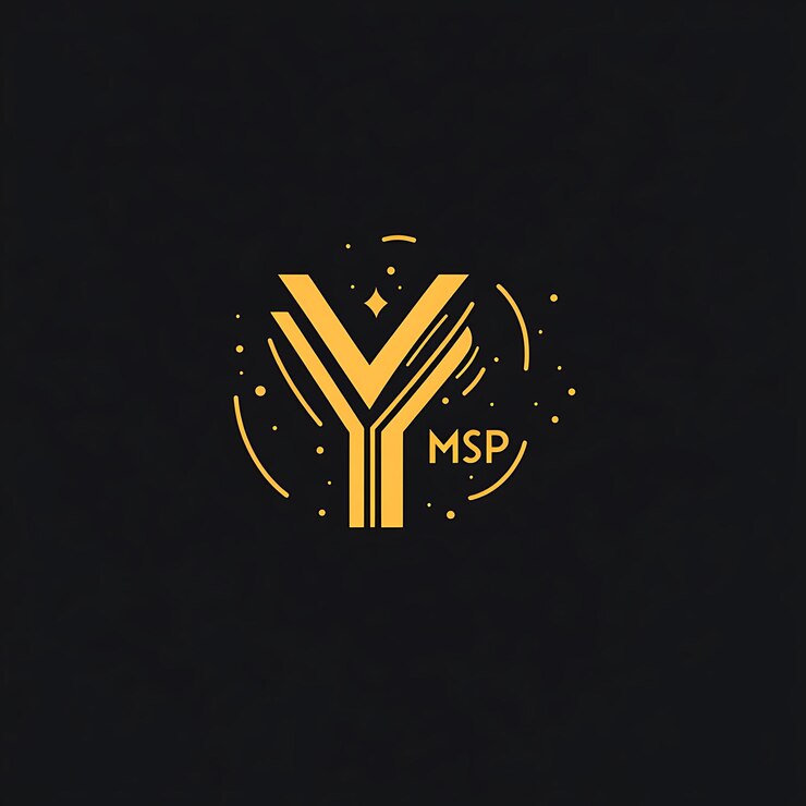 Foto un primer plano de un logotipo negro y dorado con un tenedor