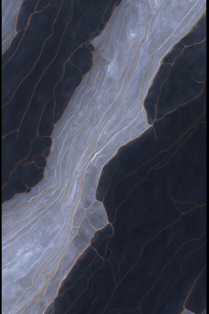 un primer plano de una losa de mármol blanco y negro con una línea generativa marrón ai