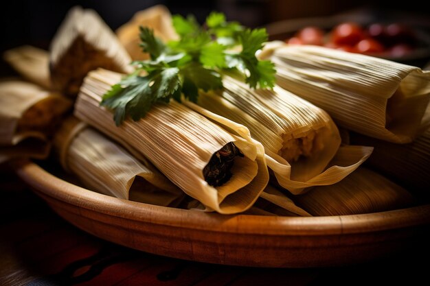 Un primer plano de un lote de tamales recién hechos