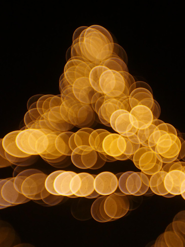 Foto primer plano de las luces iluminadas