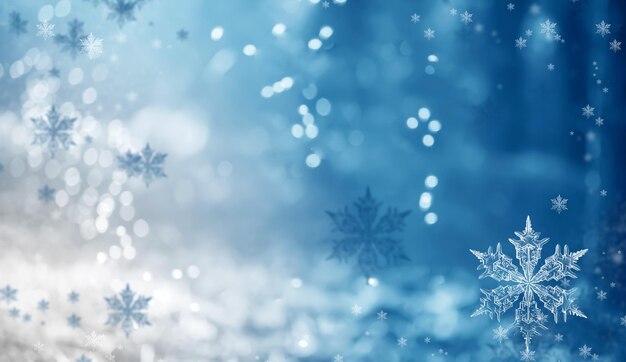 Primer plano de las luces de Navidad en la nieve