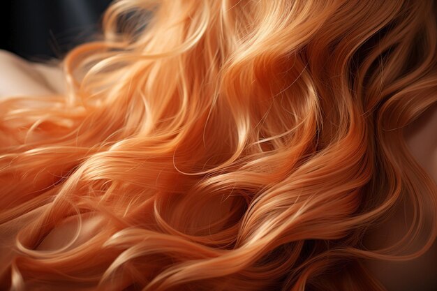 primer plano del lujo brillante de la mujer hermoso fondo de cabello saludable
