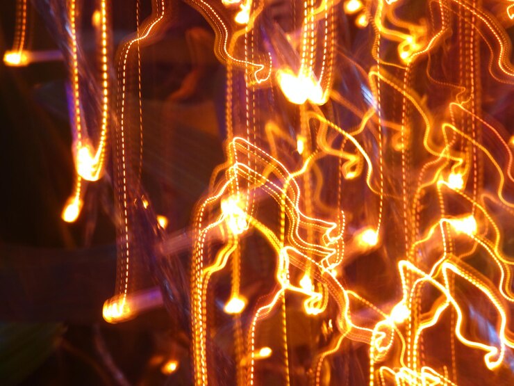 Foto primer plano de la luz iluminada por la noche
