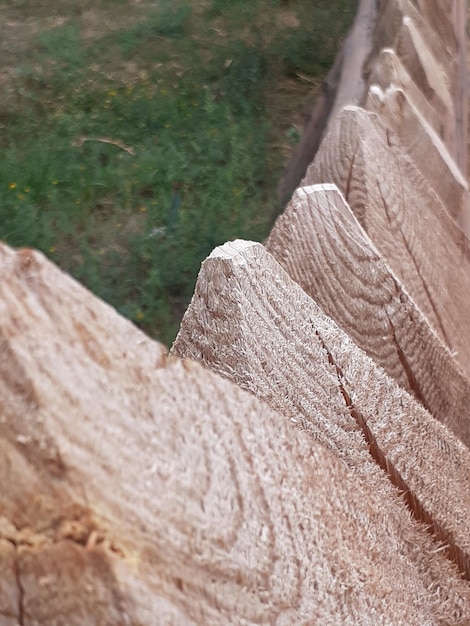 Foto primer plano de la madera en el campo