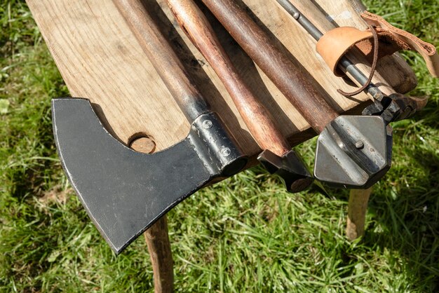 Foto primer plano de la madera en el campo