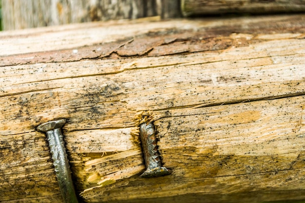 Primer plano de la madera