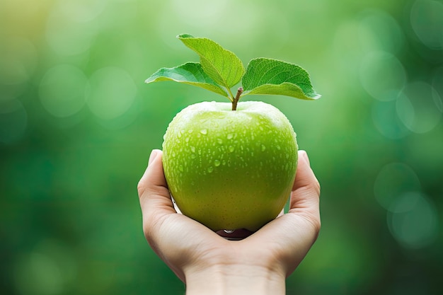 Primer plano de la mancha de la manzana