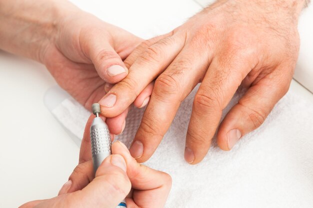 Foto primer plano de manicura