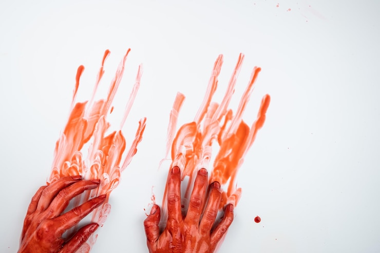 Foto primer plano de la mano contra un fondo blanco