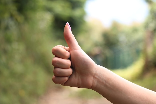 Foto primer plano de la mano humana