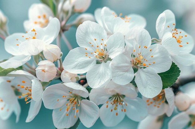 Primer plano de las manzanas en flor en primavera Mejor fotografía de manzanas