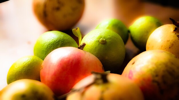 Foto primer plano de las manzanas