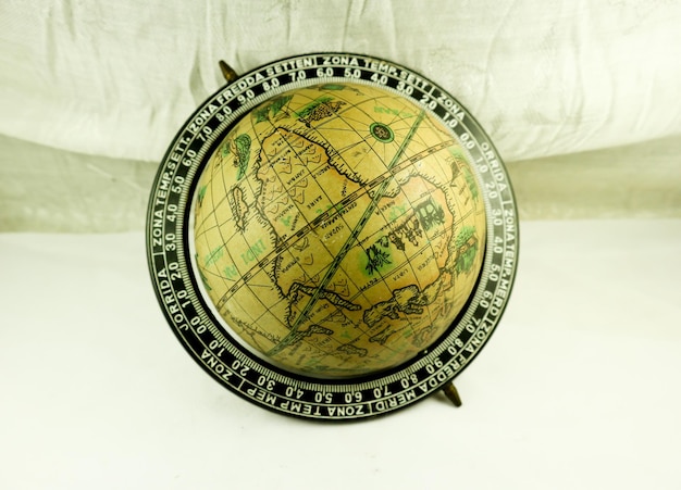 Primer plano del mapa del mundo