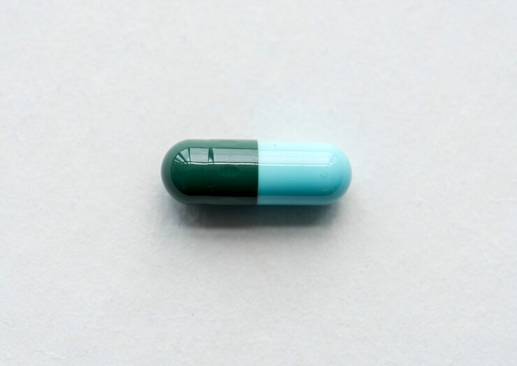 Primer plano de la medicina cápsula farmacéutica