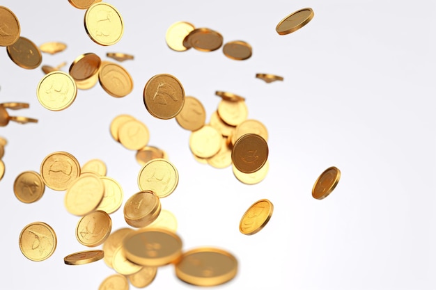 un primer plano de las monedas