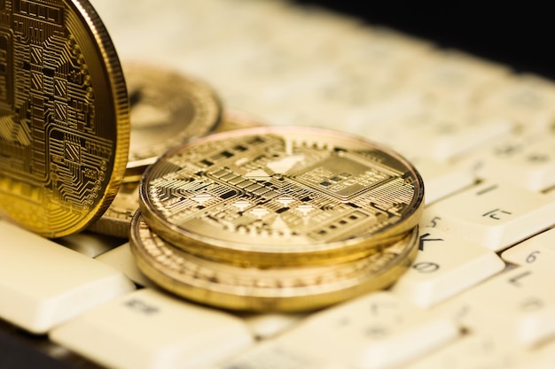Primer plano de monedas