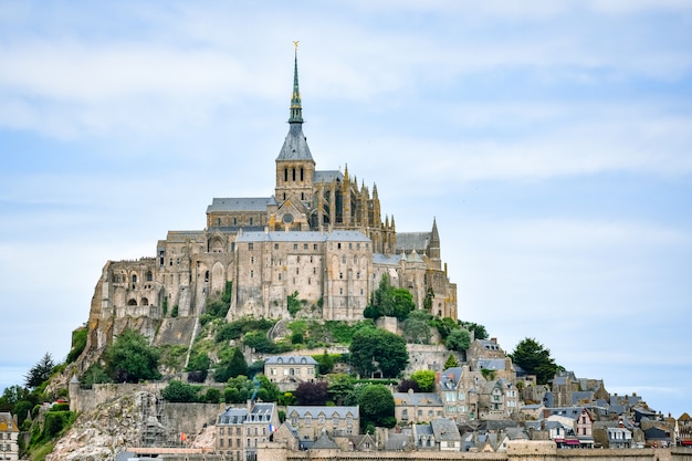 Primer plano de Mont Saint Michel