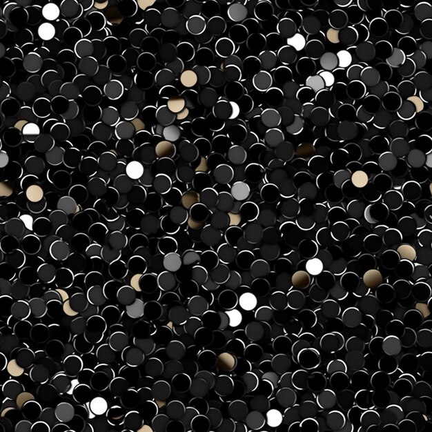 Foto un primer plano de un montón de círculos en blanco y negro generativo ai