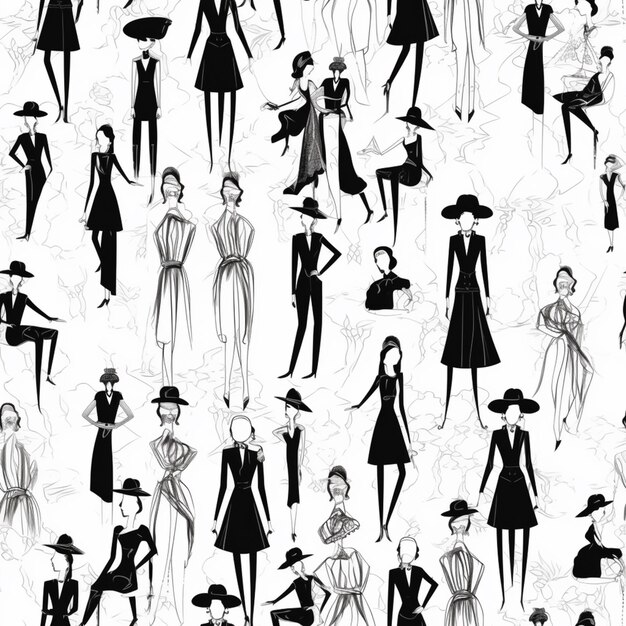 Un primer plano de un montón de diferentes tipos de vestidos femeninos generativos ai