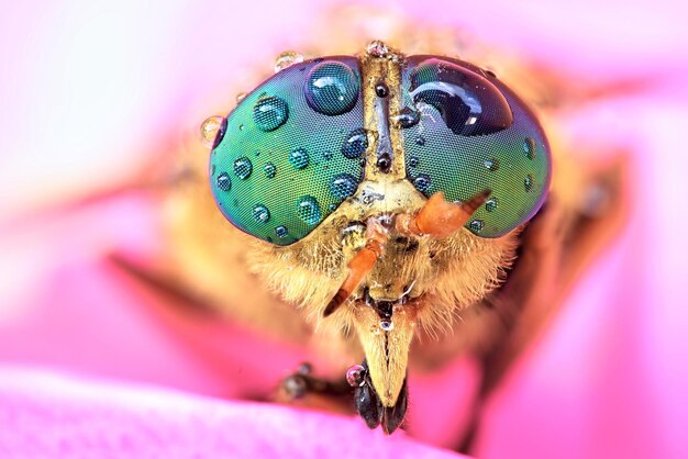 Foto primer plano de la mosca