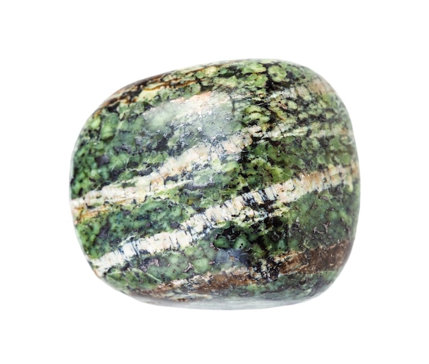 Foto primer plano de una muestra de mineral natural de la colección geológica caída de piedras preciosas de amianto crisotilo aisladas sobre fondo blanco.