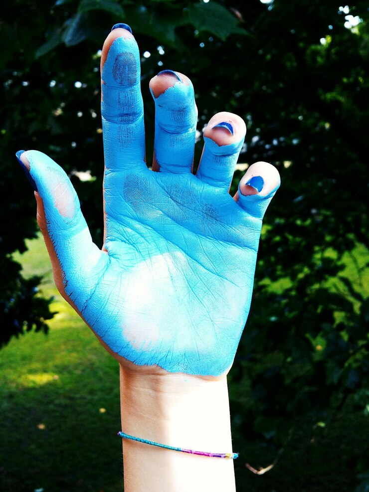 Foto primer plano, de, mujer, mano