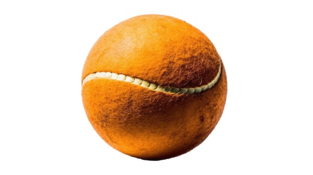 Un primer plano de una naranja con un fondo blanco.