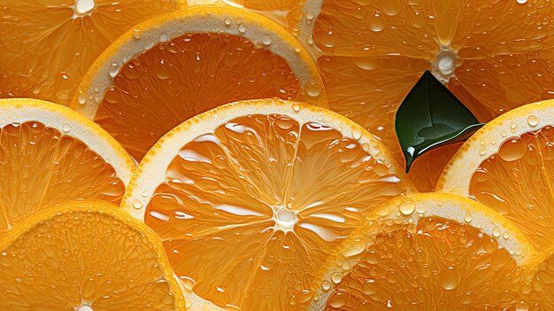 un primer plano de una naranja con gotas de agua en ella