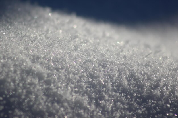 Primer plano de la nieve profunda