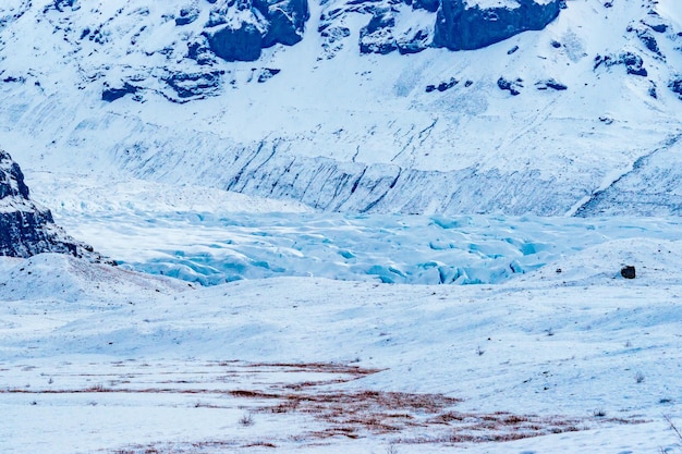 Un primer plano de la nieve