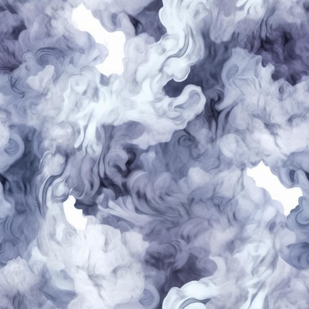 Un primer plano de una nube blanca y azul de humo generativo ai