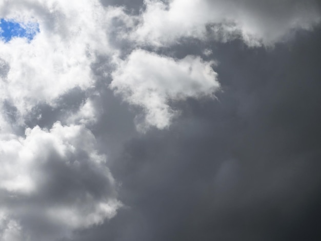 primer plano de las nubes de lluvia