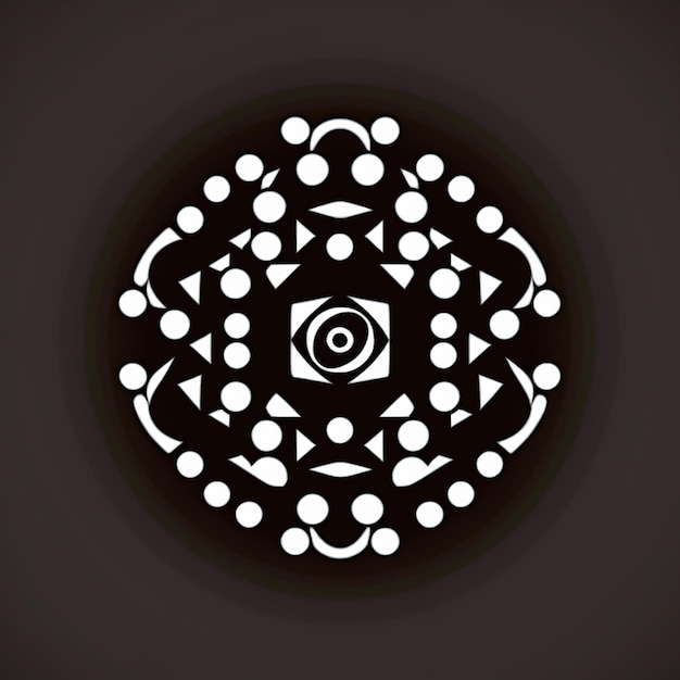 Un primer plano de un objeto circular con un ai generativo de fondo negro