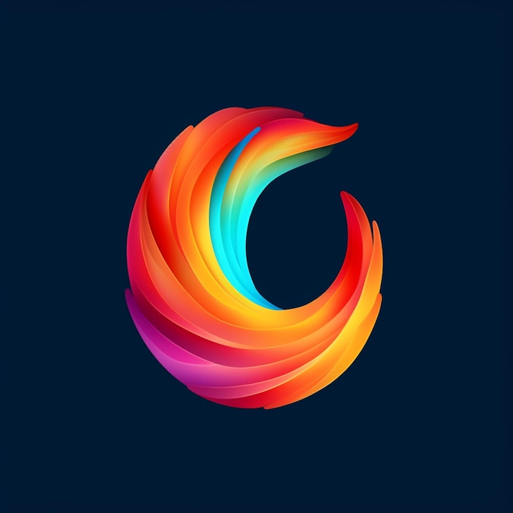 Foto un primer plano de un objeto circular colorido sobre un fondo oscuro generativo ai
