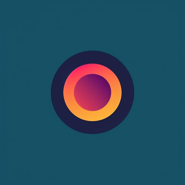 un primer plano de un objeto circular con un fondo azul ai generativo
