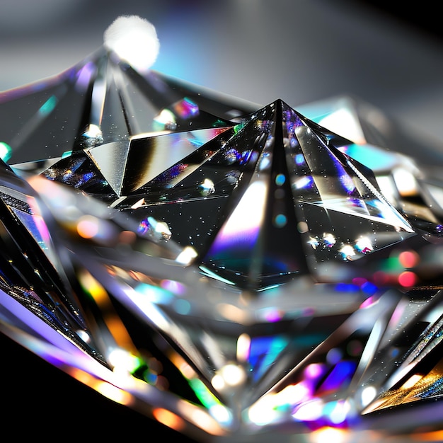 Un primer plano de un objeto con forma de diamante