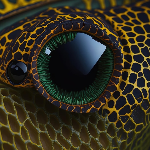 Foto primer plano del ojo de un animal