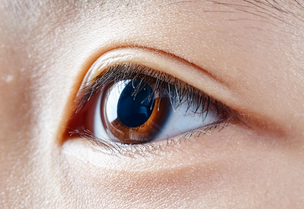 Primer plano del ojo de la chica