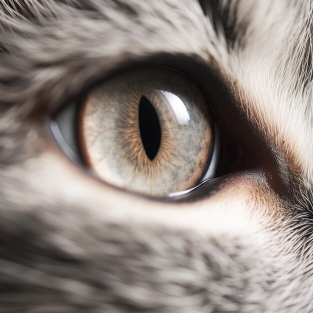 Un primer plano de un ojo de gato