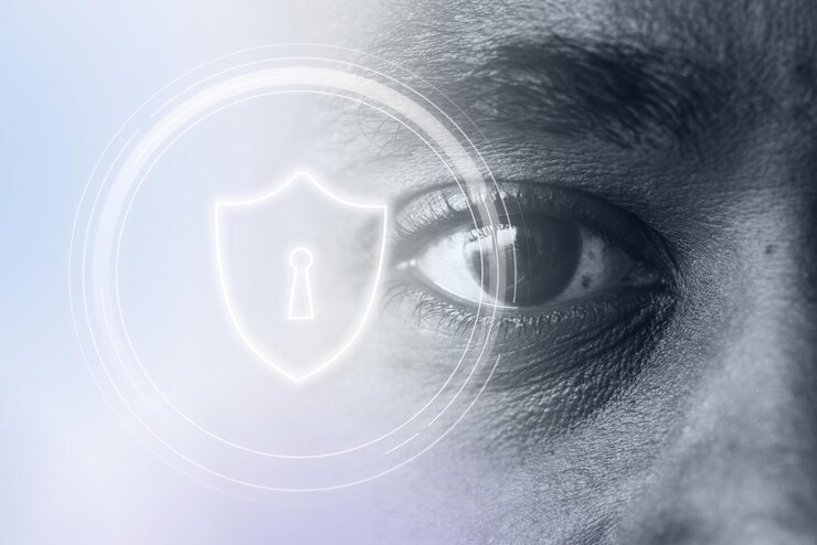 Foto primer plano de un ojo de un hombre