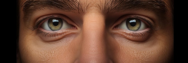 primer plano de los ojos y las cejas de una persona